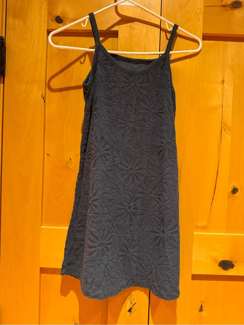 Old Navy Girl’s Gray Floral Textured Terry Swim Cover-Up